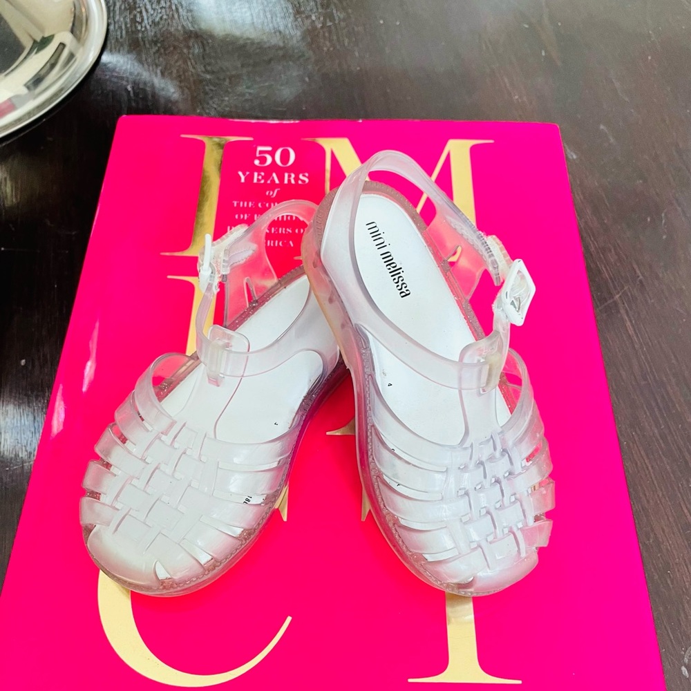 Mini Melissa Clear Jelly Sandals - sz 9